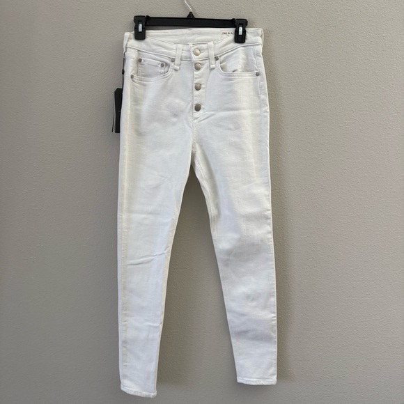rag & bone Denim - Rag & Bone Nina High Rise Ankle Skinny Jeans White 29 NWT